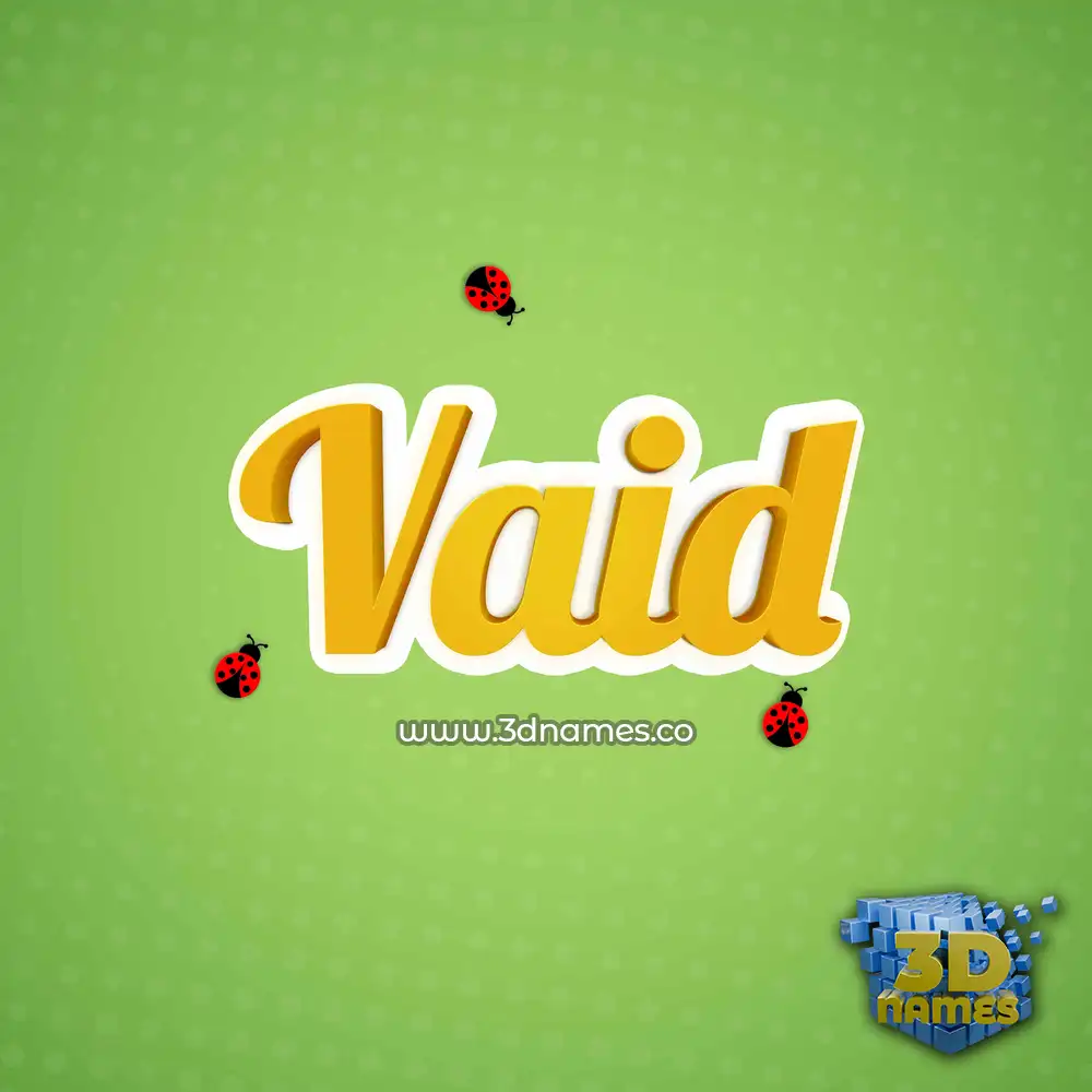 vaid in Ladybugs style - 3D name wallpaper