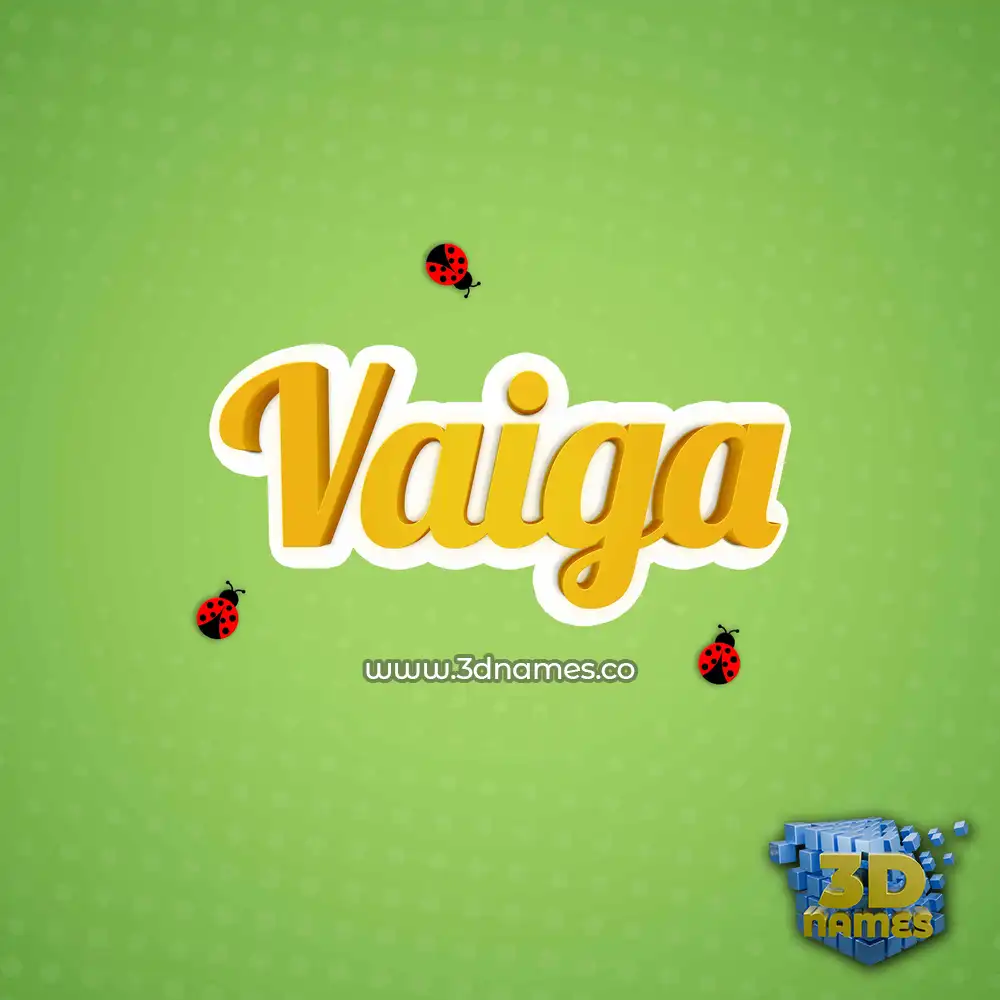 vaiga in Ladybugs style - 3D name wallpaper