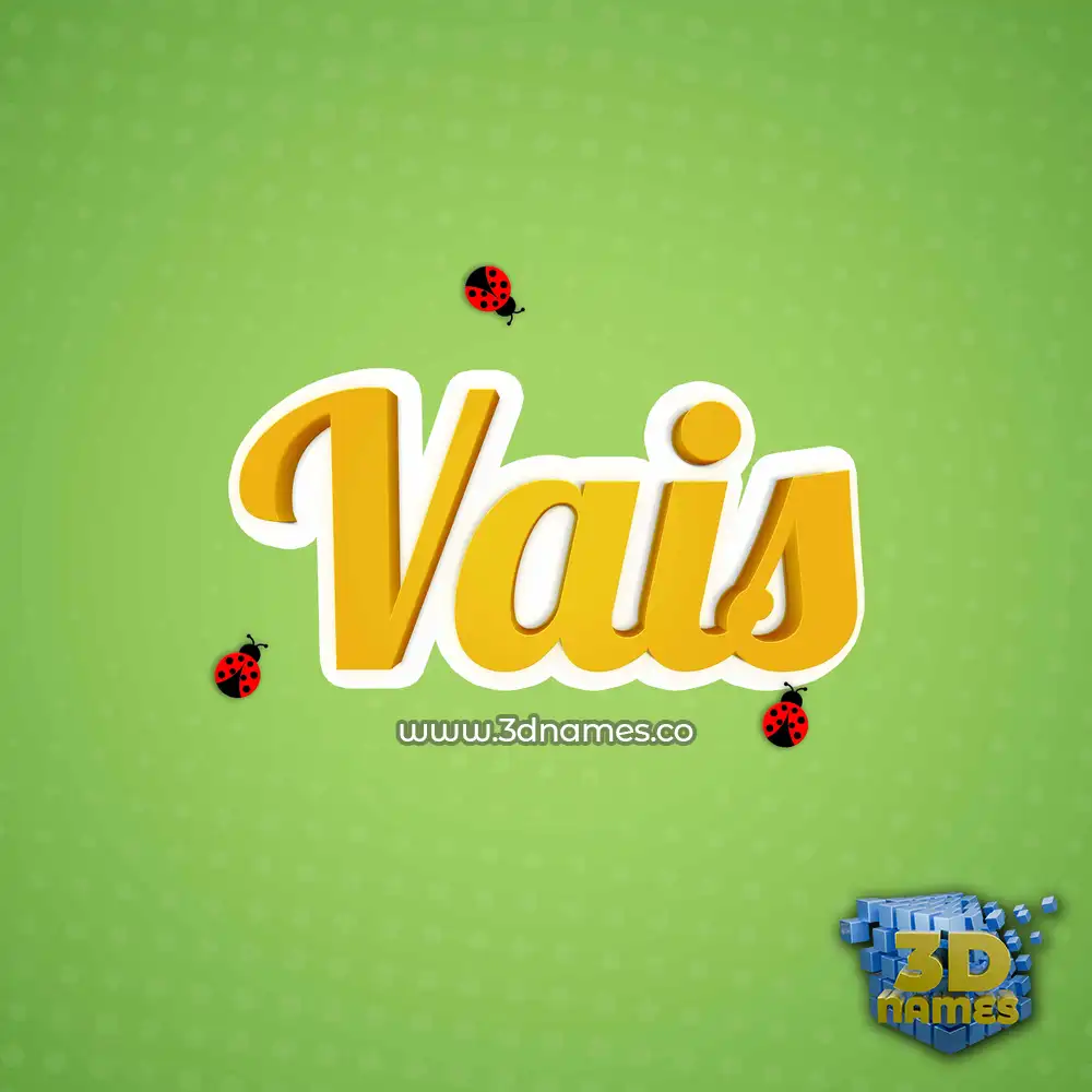vais in Ladybugs style - 3D name wallpaper