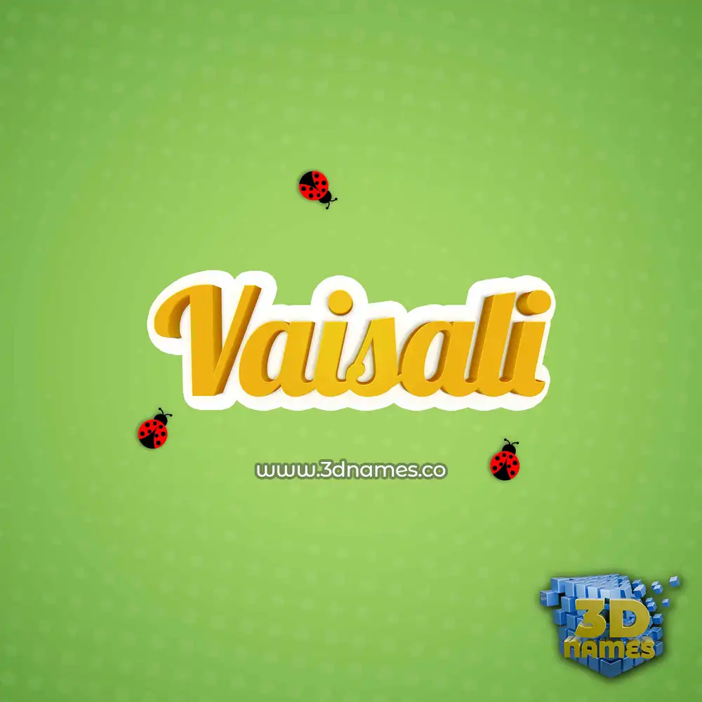 vaisali in Ladybugs style - 3D name wallpaper