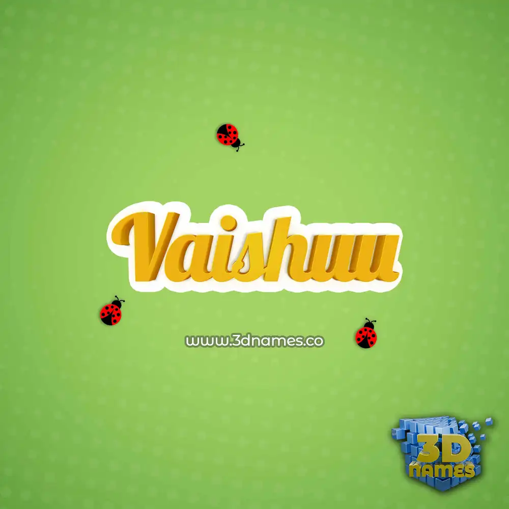 vaishuu in Ladybugs style - 3D name wallpaper