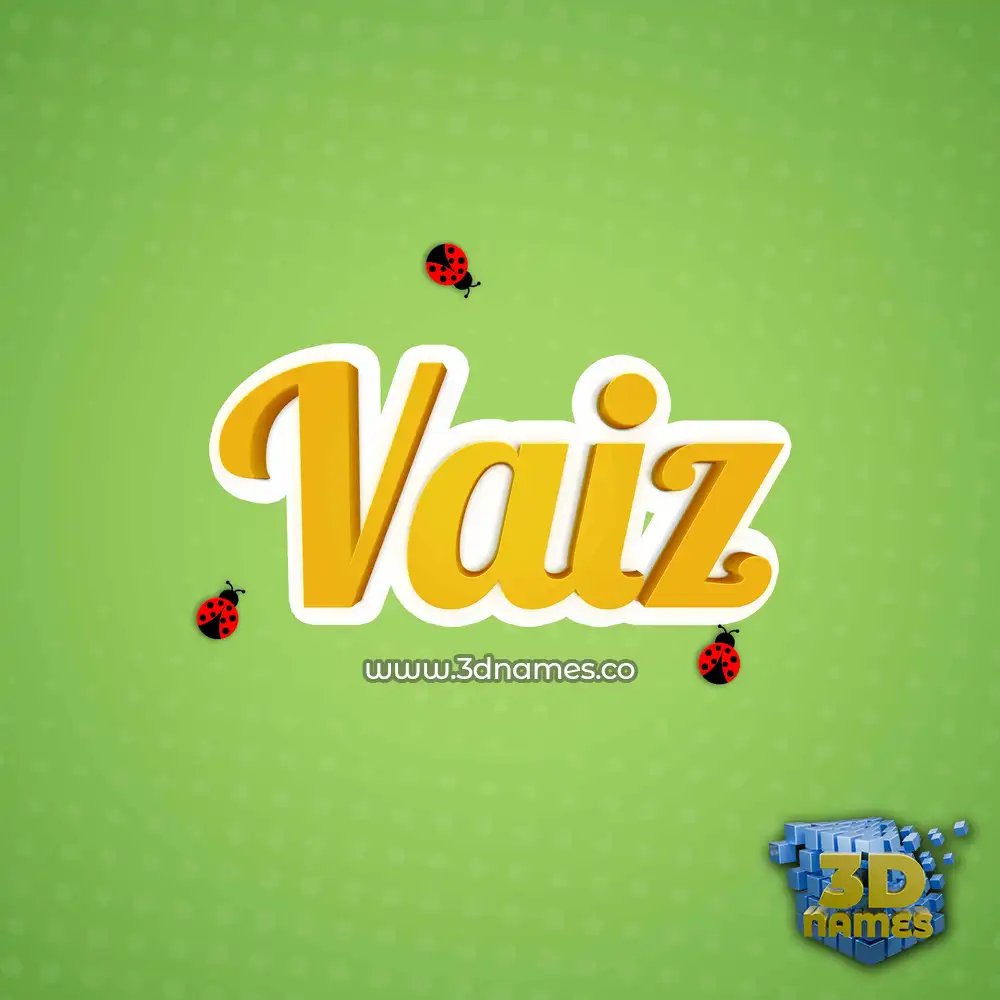 vaiz in Ladybugs style - 3D name wallpaper