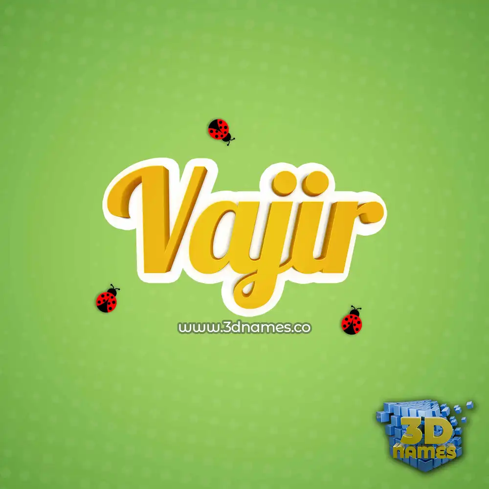 vajir in Ladybugs style - 3D name wallpaper
