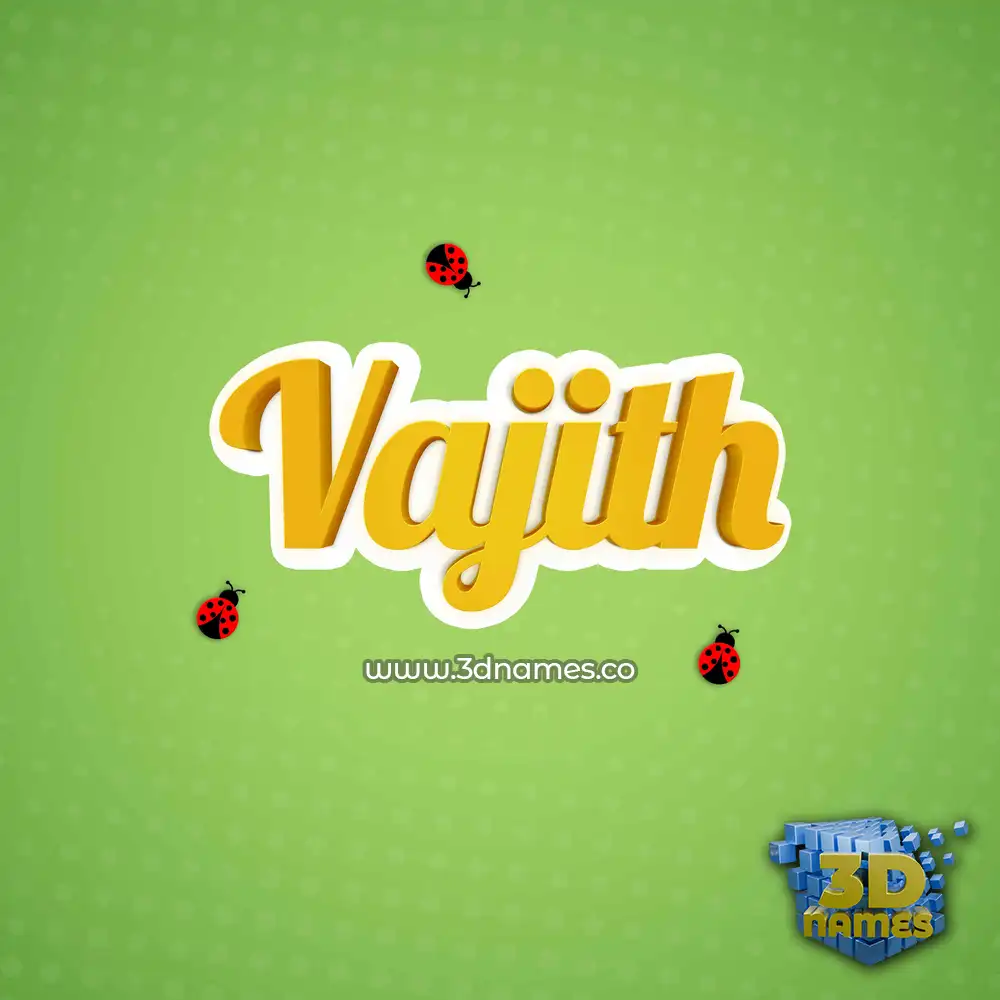 vajith in Ladybugs style - 3D name wallpaper