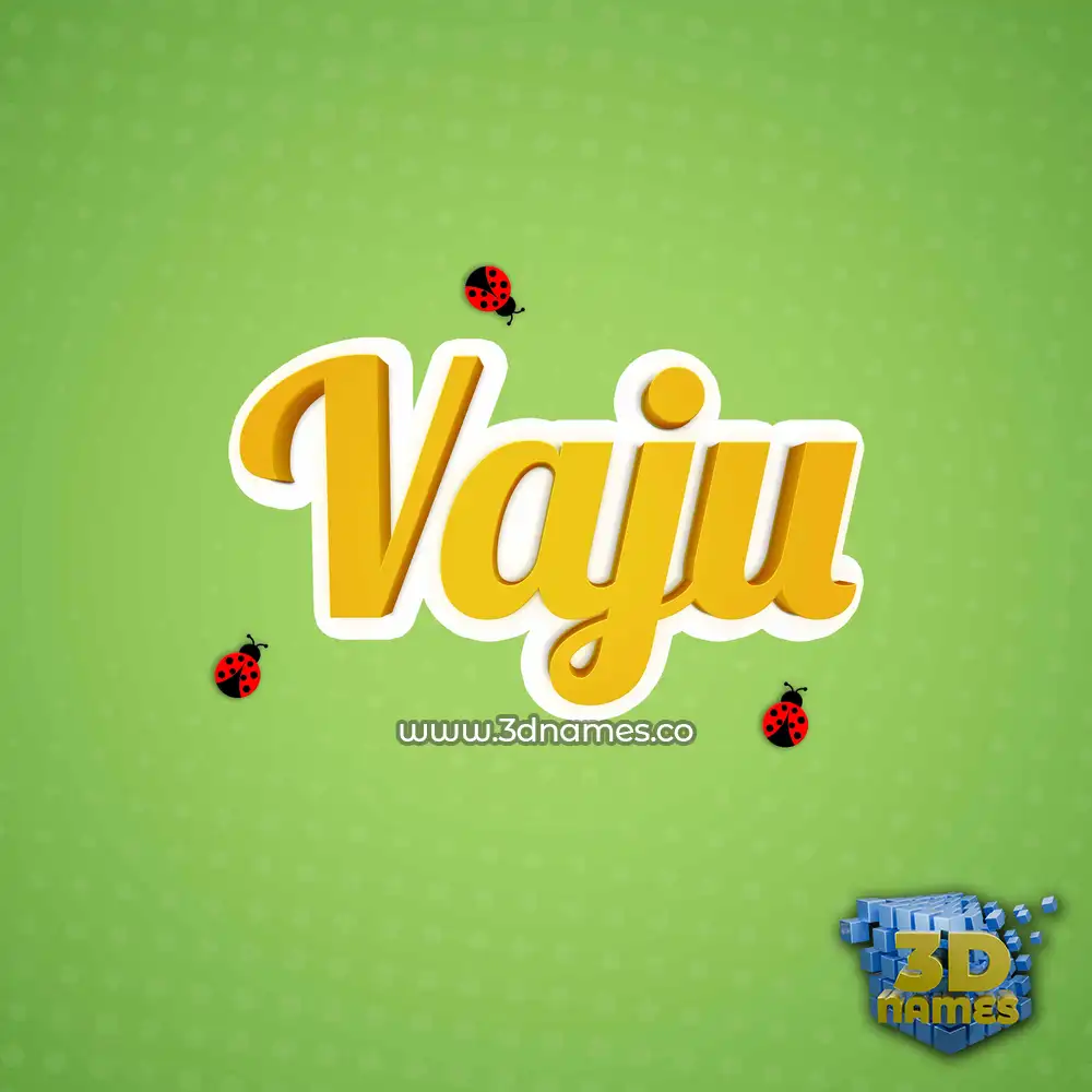 vaju in Ladybugs style - 3D name wallpaper