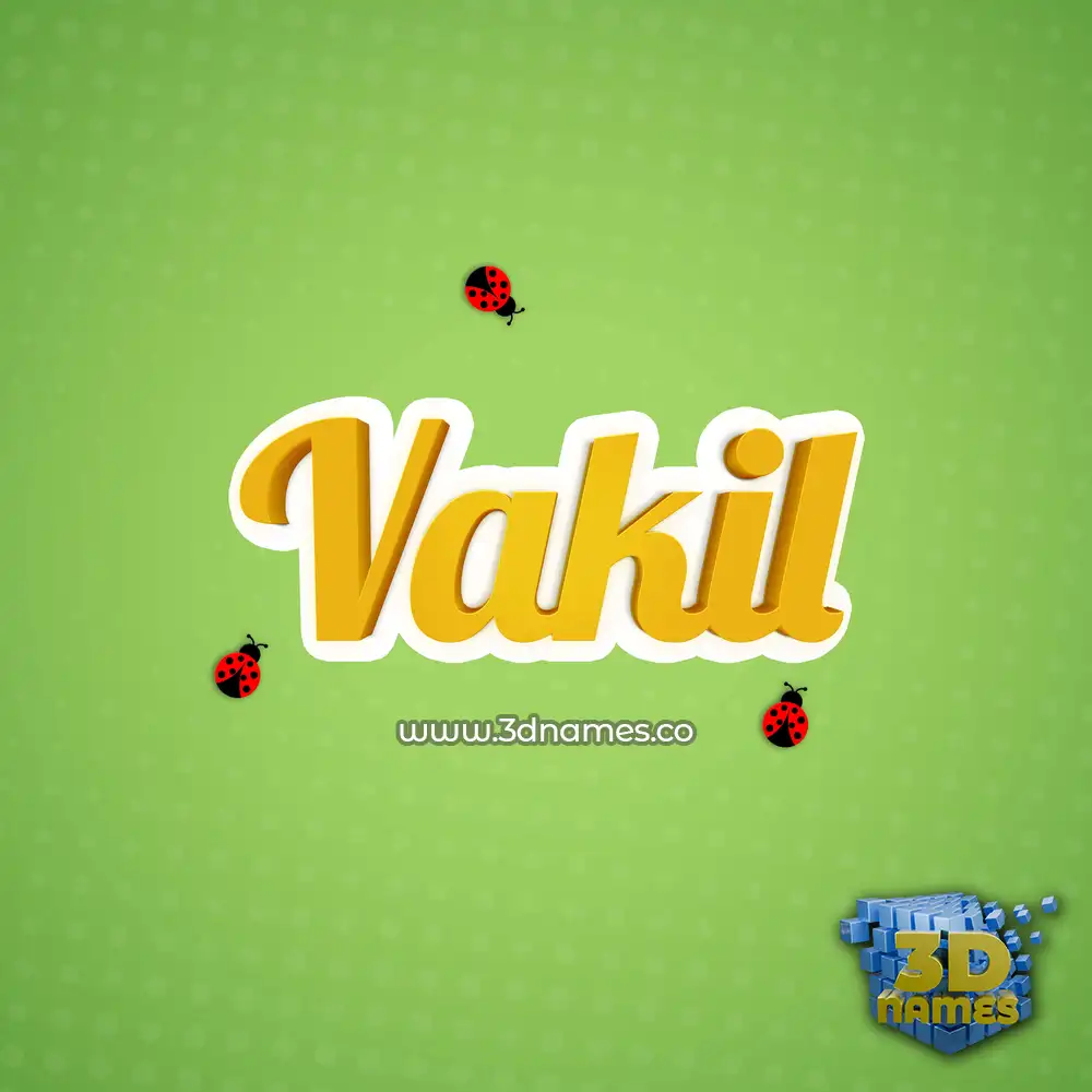 vakil in Ladybugs style - 3D name wallpaper