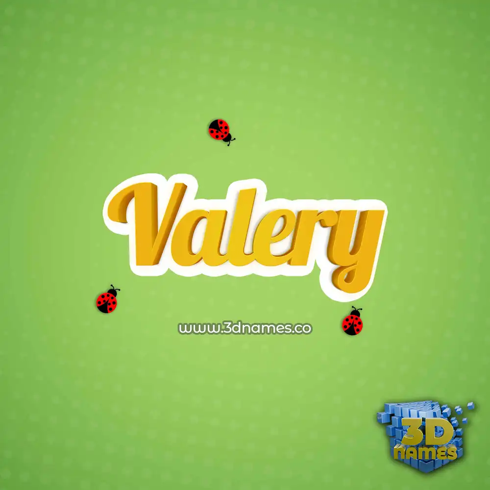 valery in Ladybugs style - 3D name wallpaper