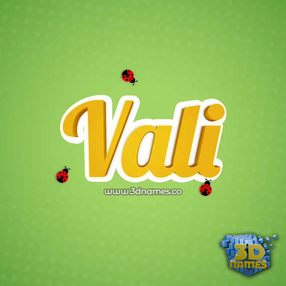 vali in Ladybugs style - 3D name wallpaper