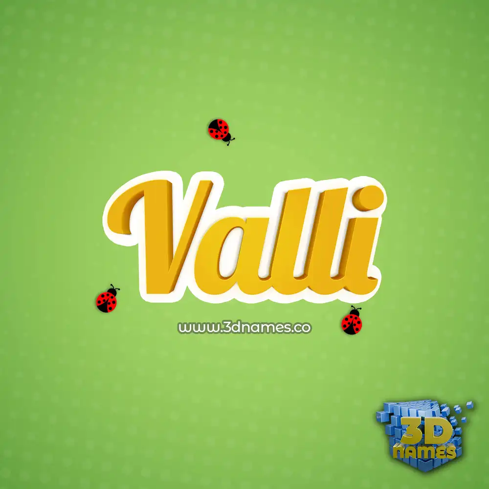 valli in Ladybugs style - 3D name wallpaper