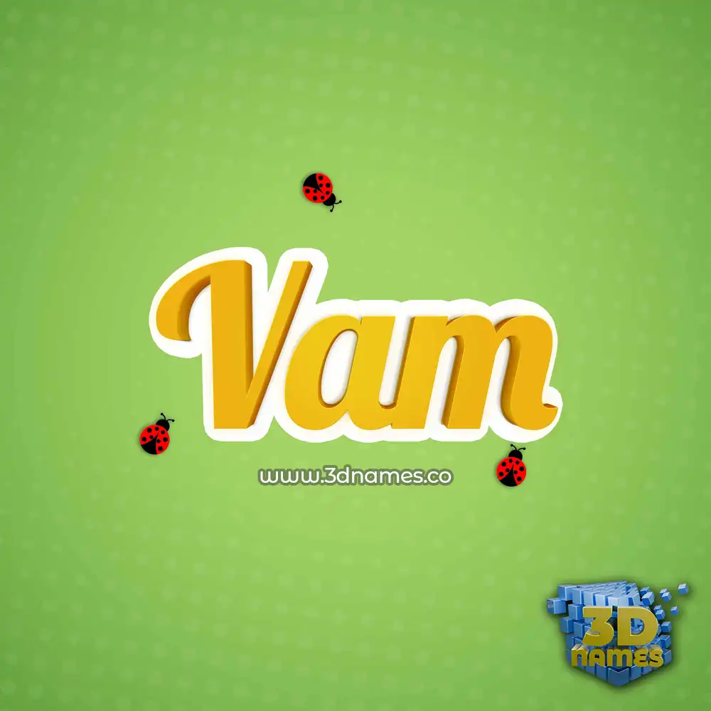 vam in Ladybugs style - 3D name wallpaper