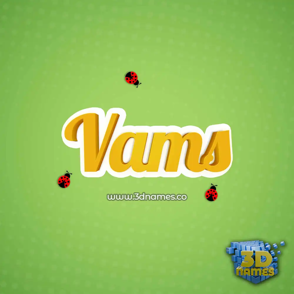 vams in Ladybugs style - 3D name wallpaper