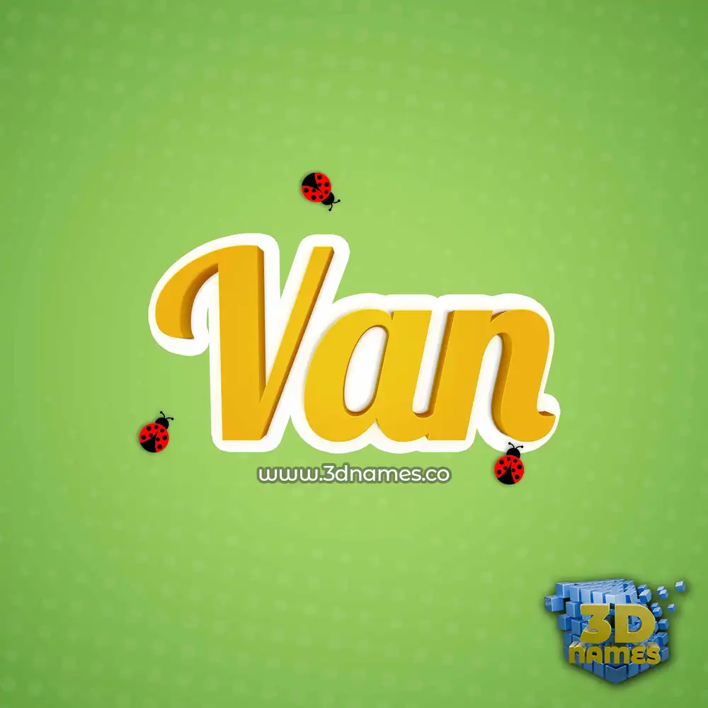 van in Ladybugs style - 3D name wallpaper
