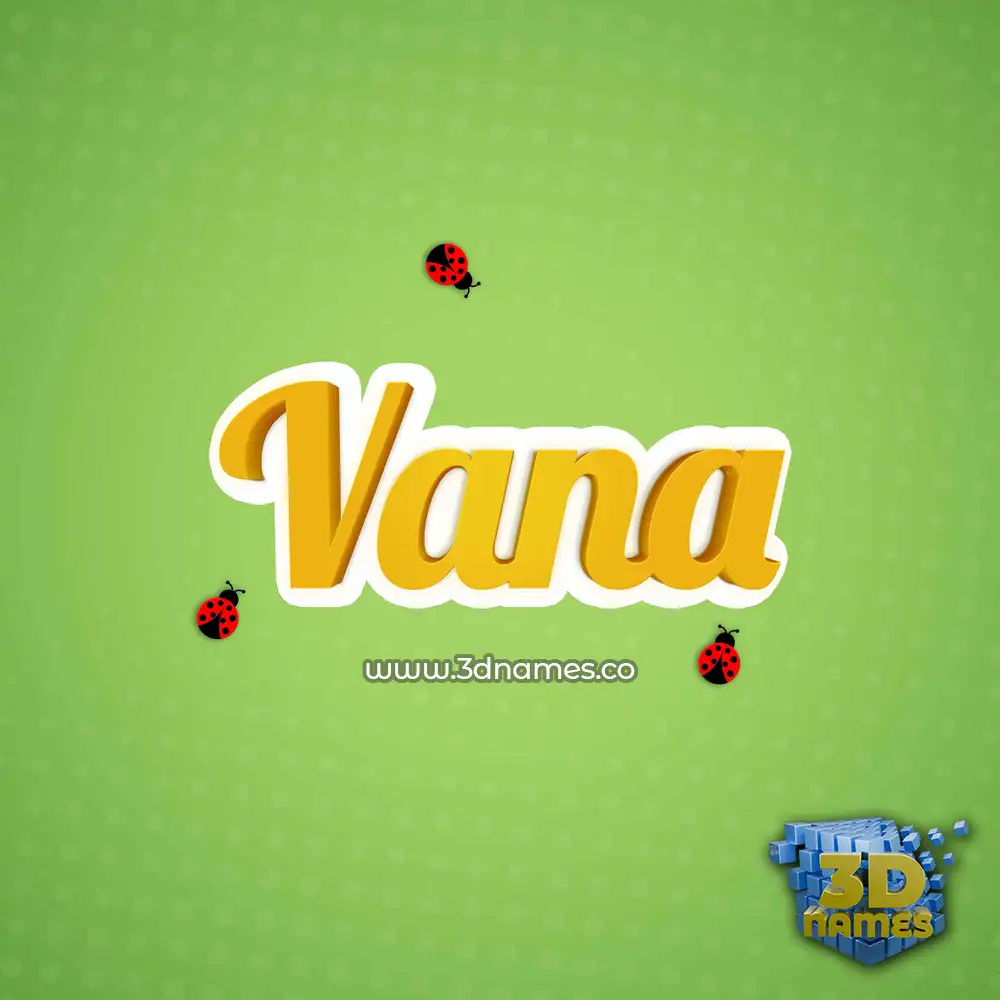 vana in Ladybugs style - 3D name wallpaper