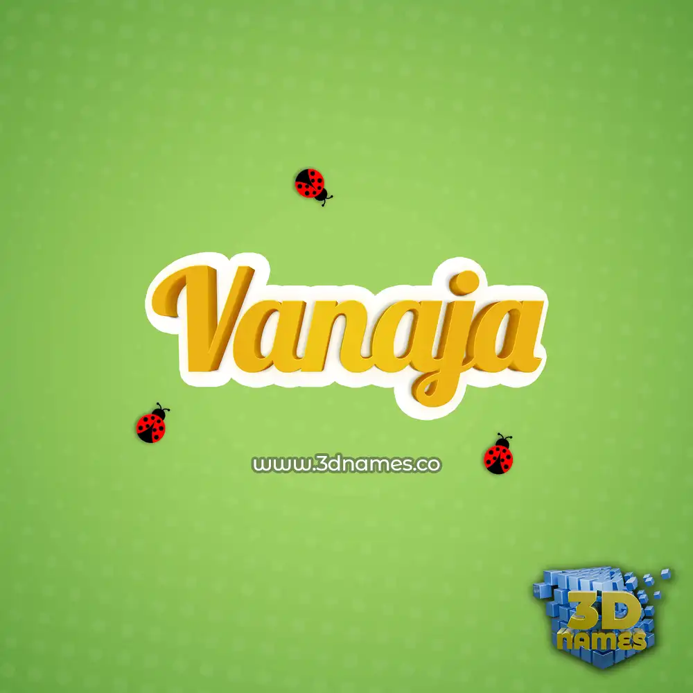vanaja in Ladybugs style - 3D name wallpaper
