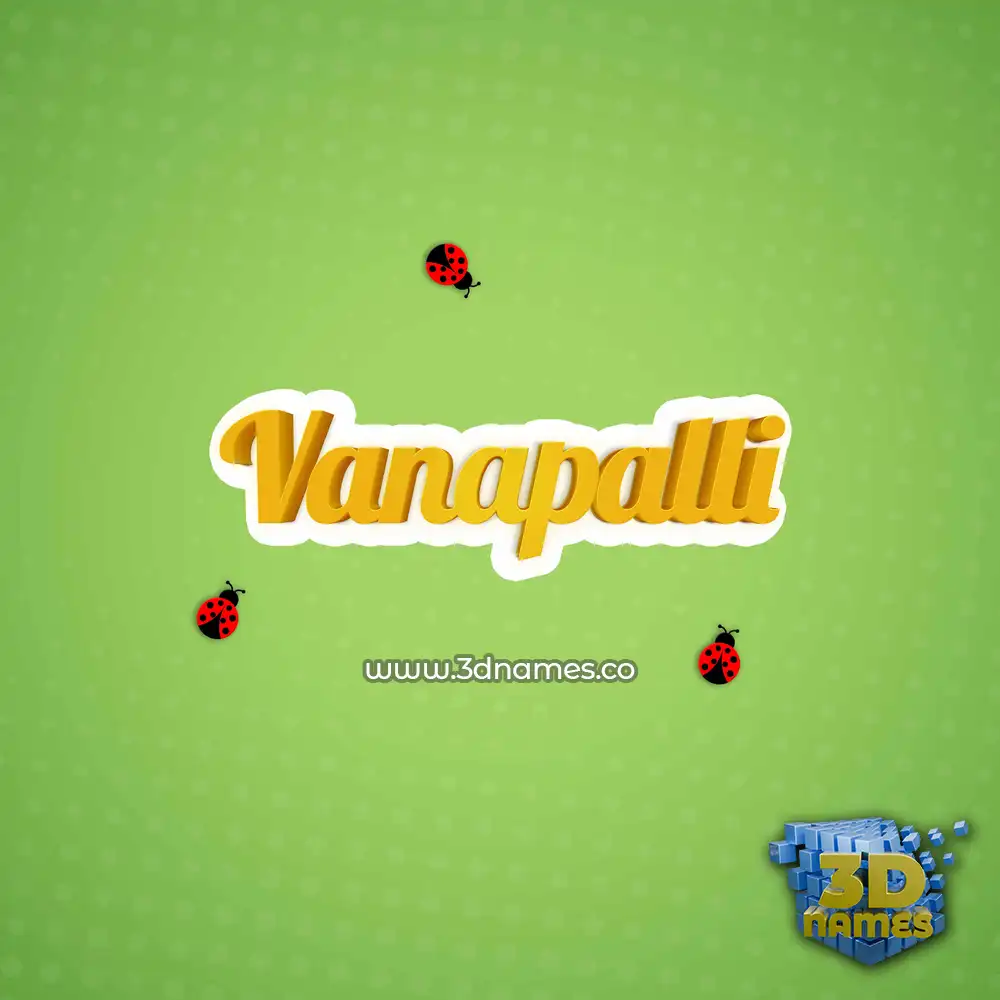 vanapalli in Ladybugs style - 3D name wallpaper