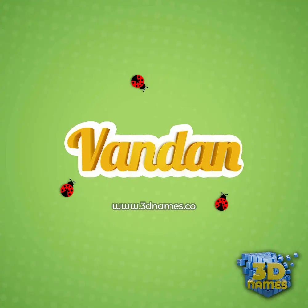 vandan in Ladybugs style - 3D name wallpaper