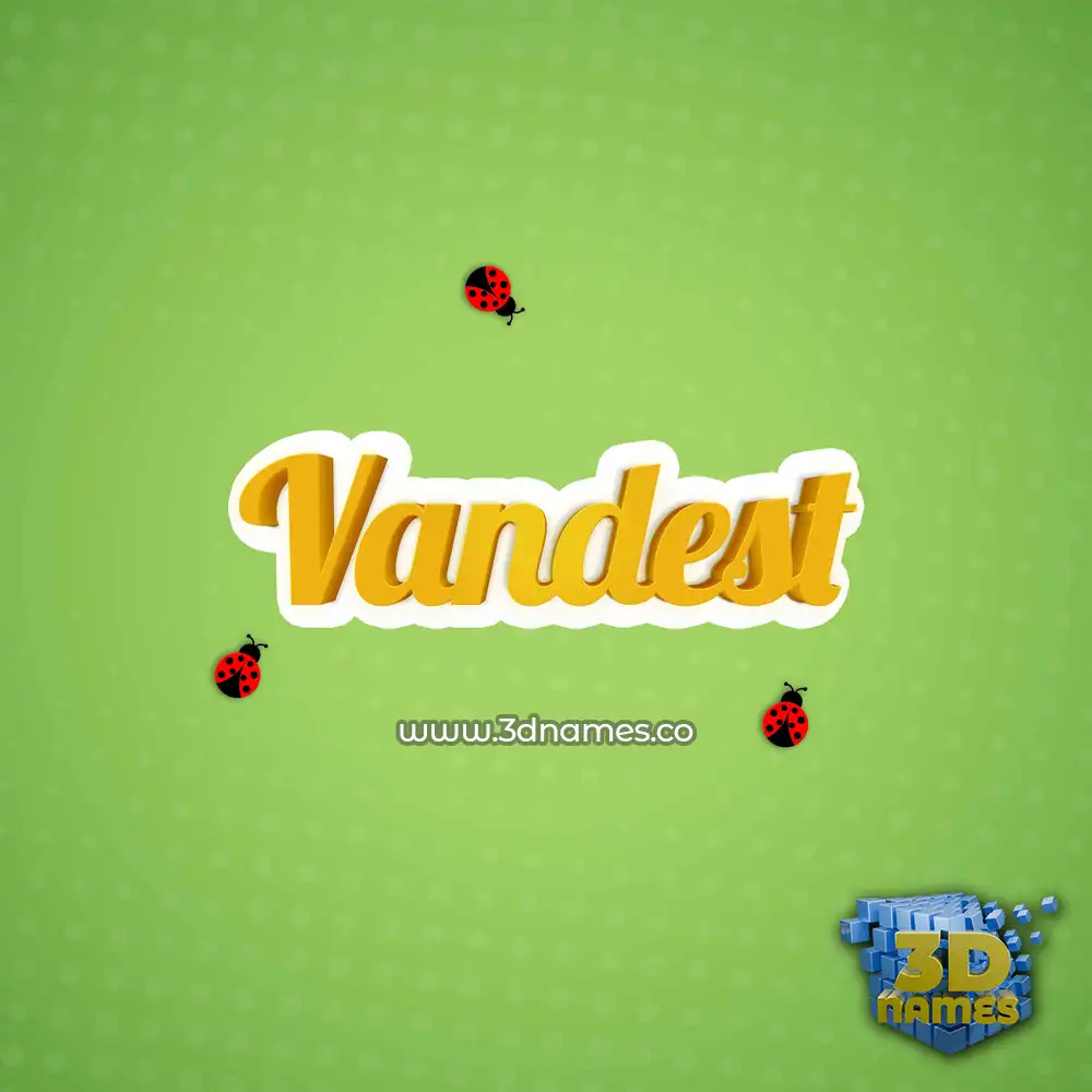 vandest in Ladybugs style - 3D name wallpaper