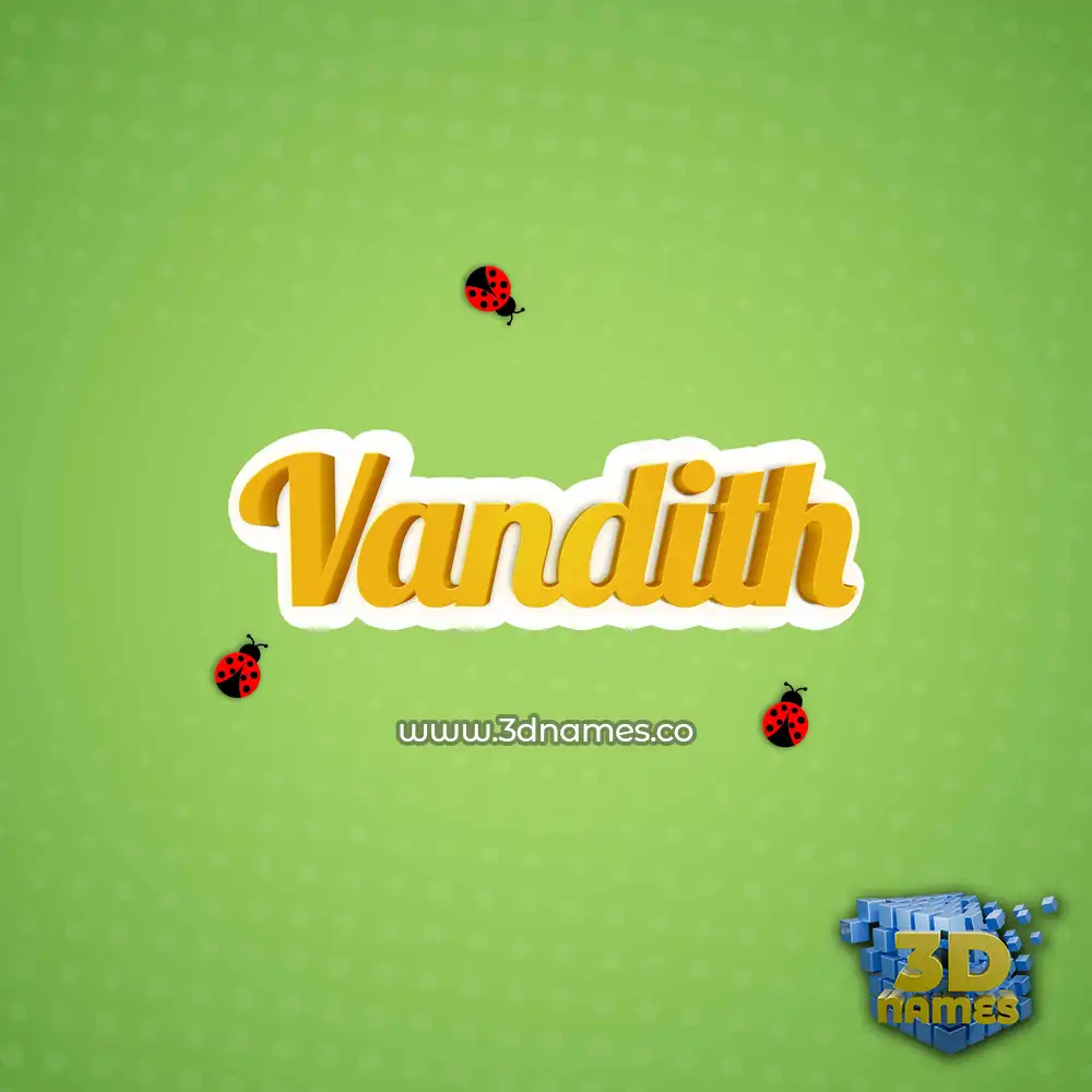 vandith in Ladybugs style - 3D name wallpaper