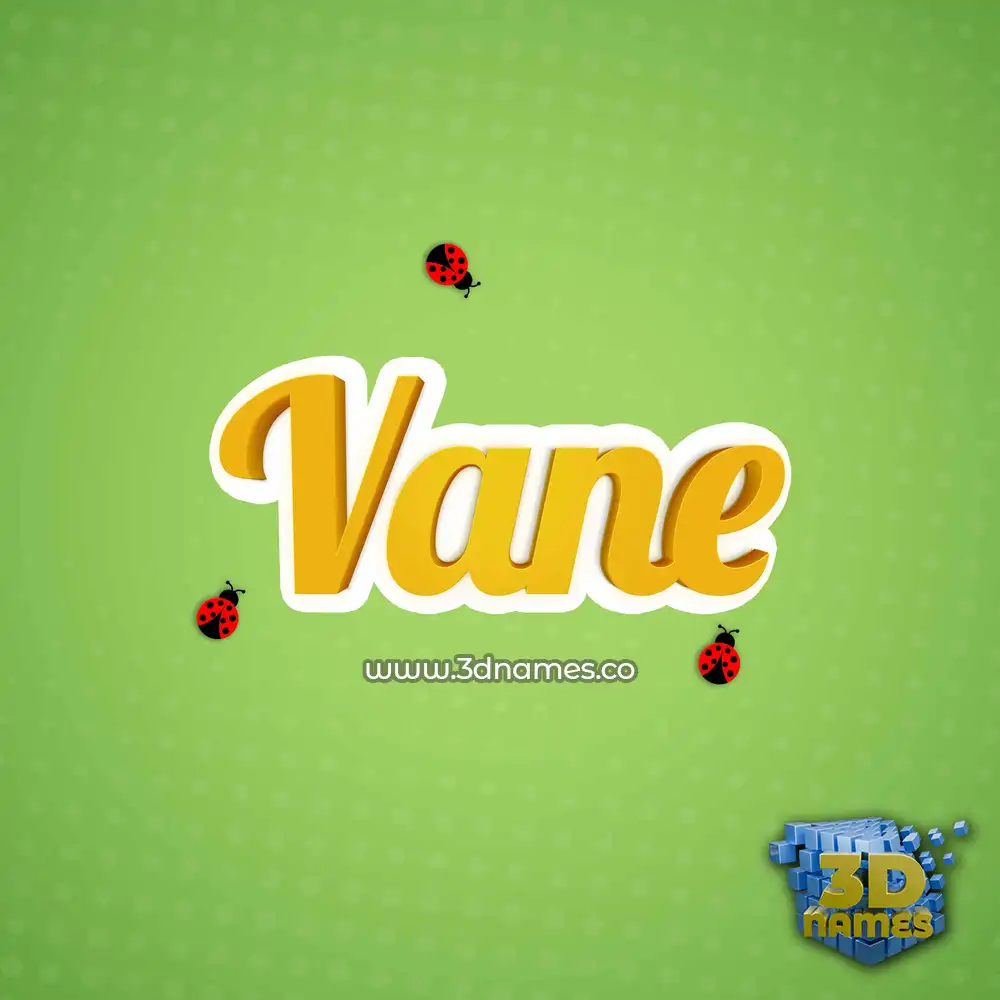 vane in Ladybugs style - 3D name wallpaper