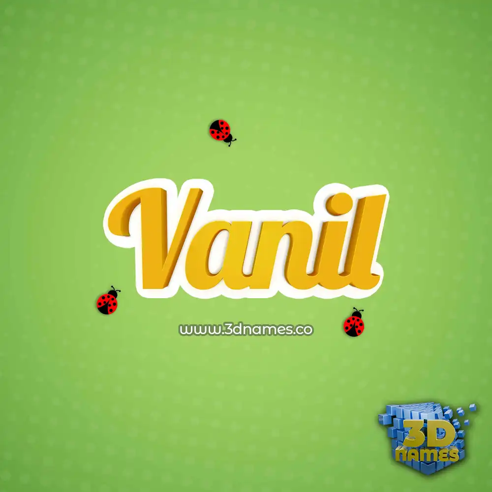 vanil in Ladybugs style - 3D name wallpaper