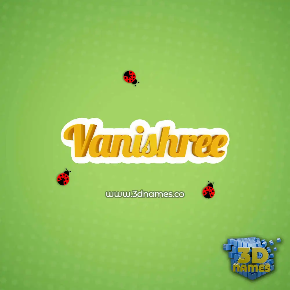 vanishree in Ladybugs style - 3D name wallpaper