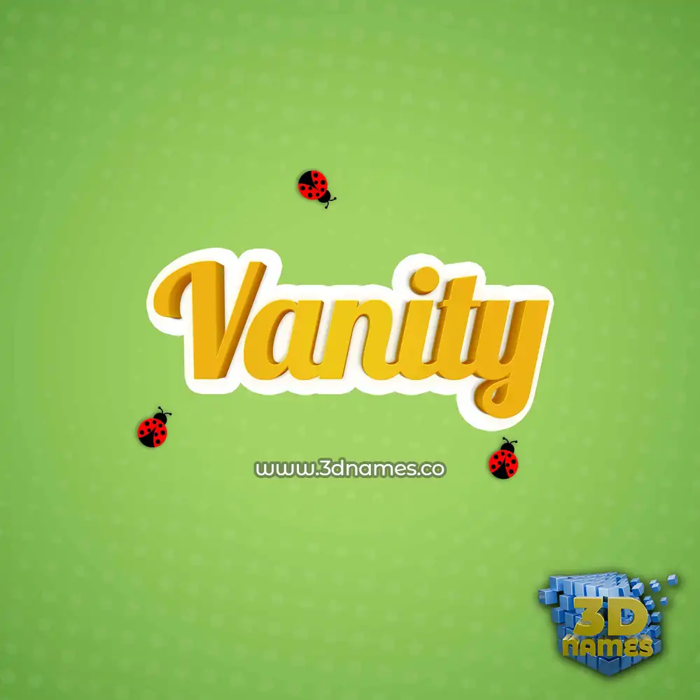 vanity in Ladybugs style - 3D name wallpaper