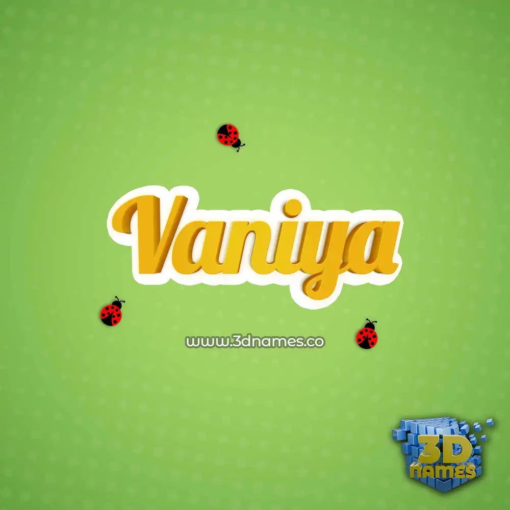 vaniya in Ladybugs style - 3D name wallpaper