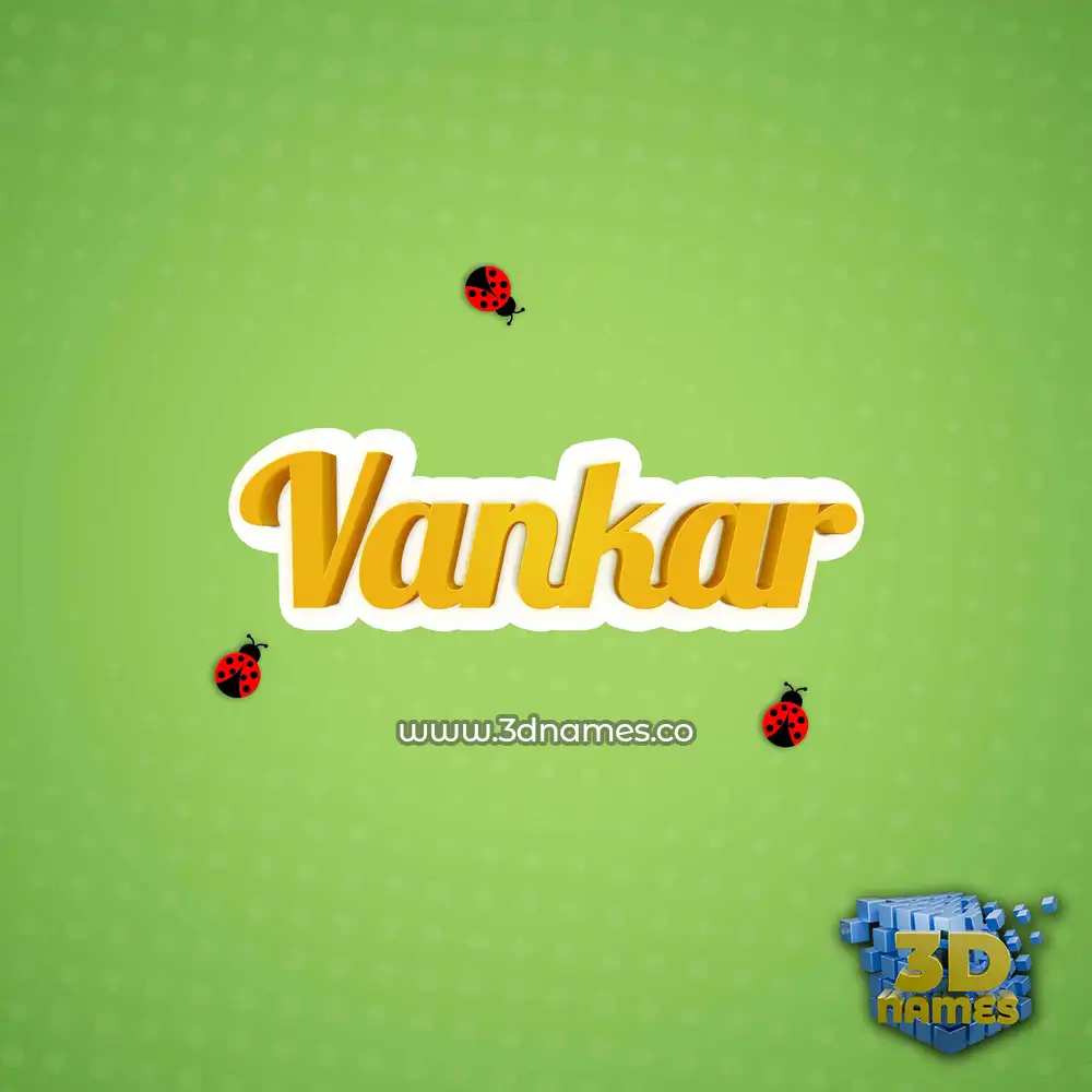 vankar in Ladybugs style - 3D name wallpaper