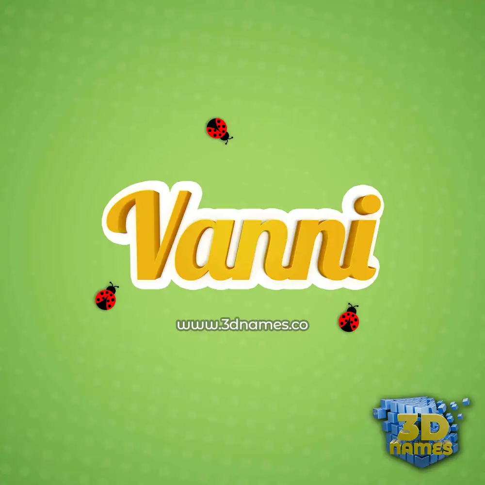 vanni in Ladybugs style - 3D name wallpaper