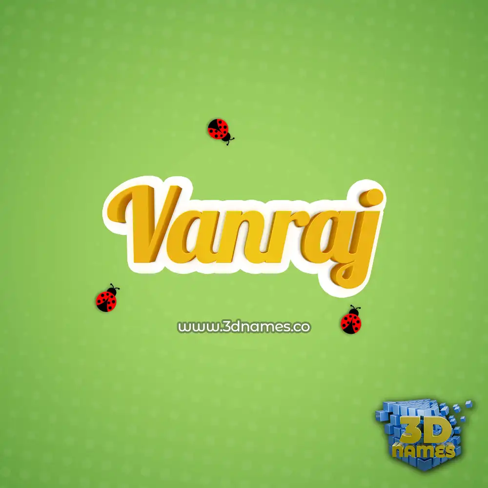 vanraj in Ladybugs style - 3D name wallpaper
