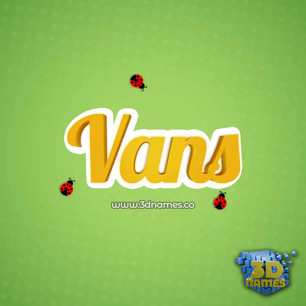vans in Ladybugs style - 3D name wallpaper