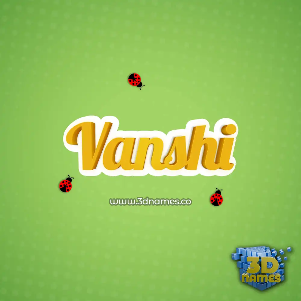 vanshi in Ladybugs style - 3D name wallpaper