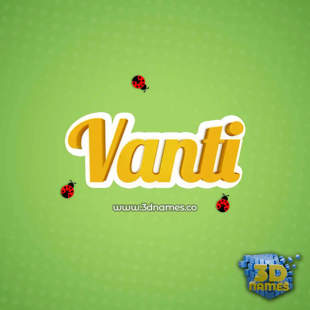 vanti in Ladybugs style - 3D name wallpaper