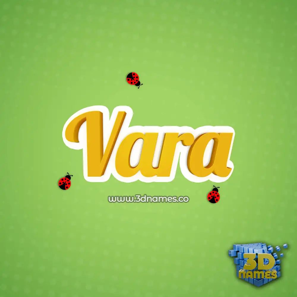 vara in Ladybugs style - 3D name wallpaper