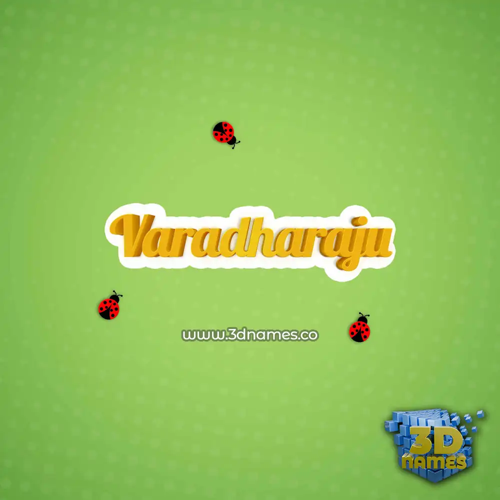 varadharaju in Ladybugs style - 3D name wallpaper