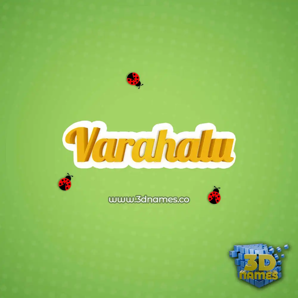 varahalu in Ladybugs style - 3D name wallpaper