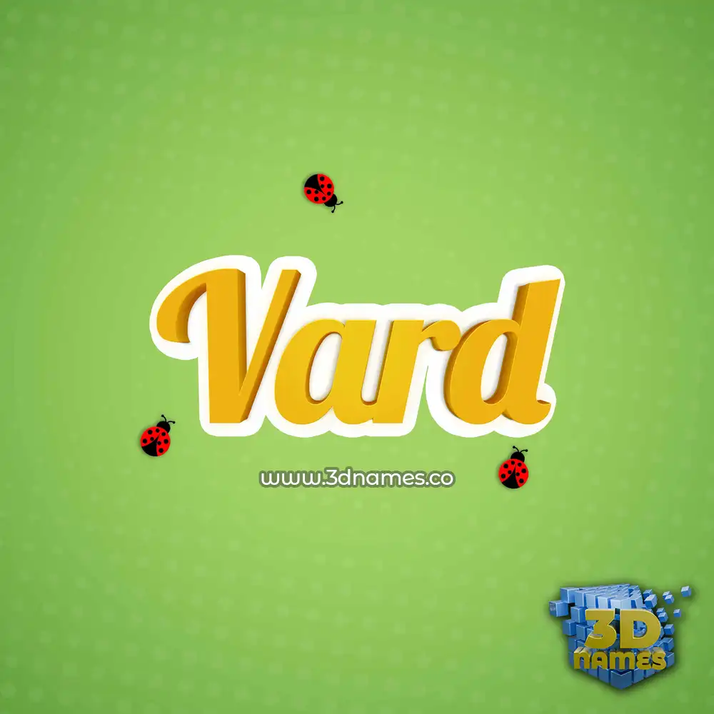 vard in Ladybugs style - 3D name wallpaper