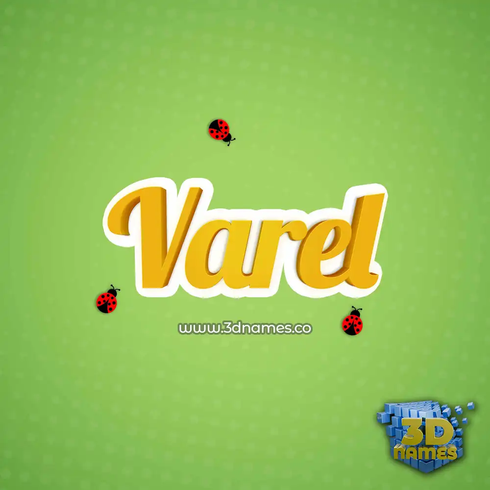 varel in Ladybugs style - 3D name wallpaper