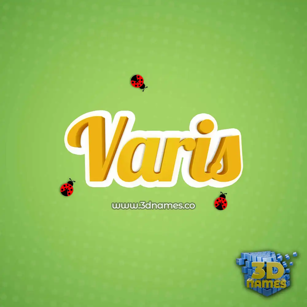 varis in Ladybugs style - 3D name wallpaper