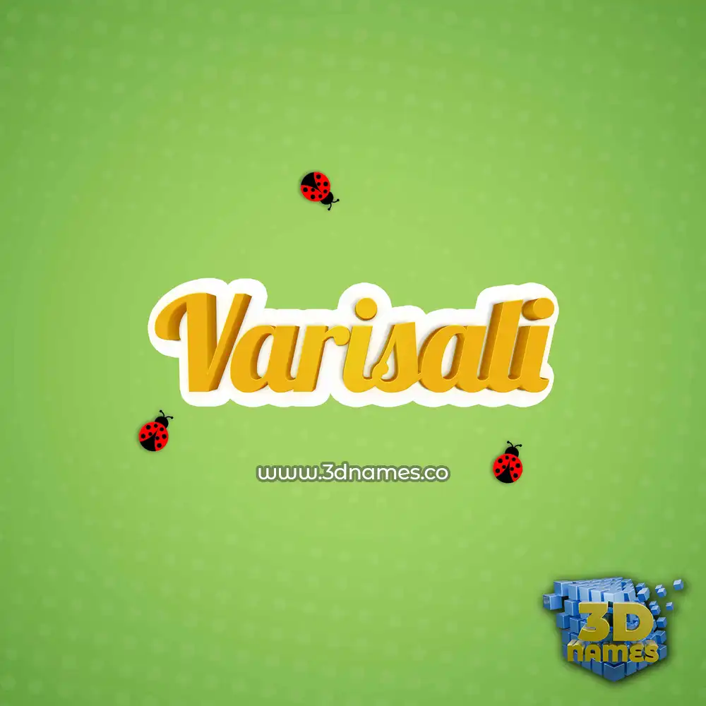 varisali in Ladybugs style - 3D name wallpaper