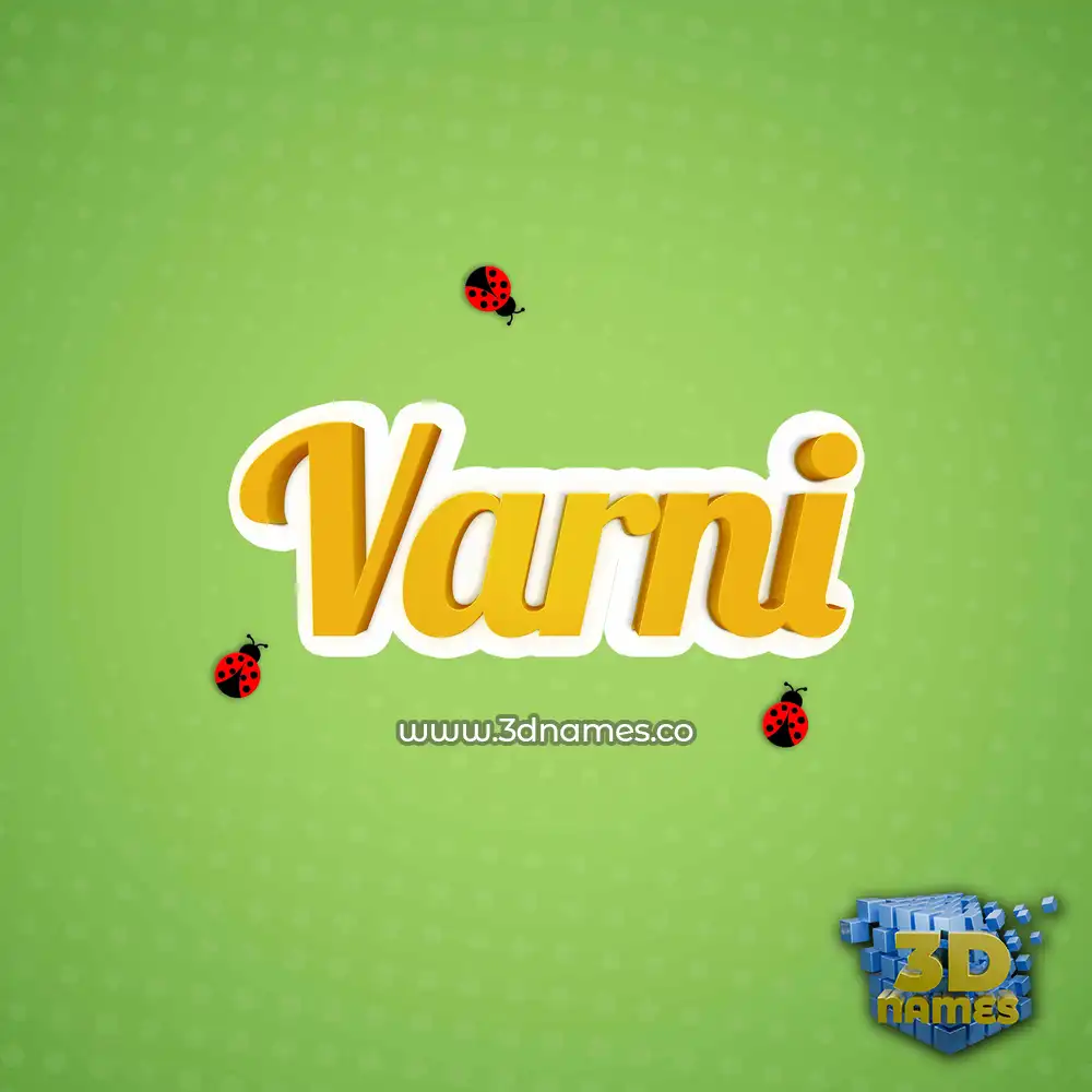 varni in Ladybugs style - 3D name wallpaper