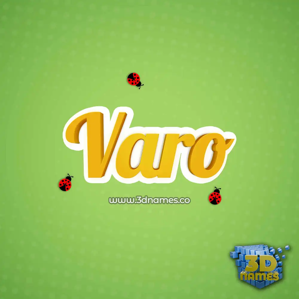 varo in Ladybugs style - 3D name wallpaper