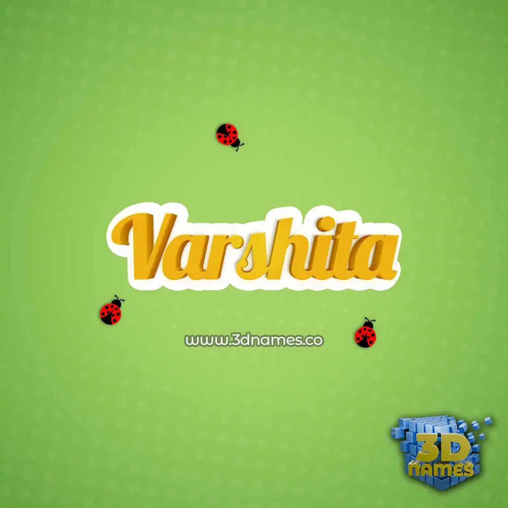 varshita in Ladybugs style - 3D name wallpaper