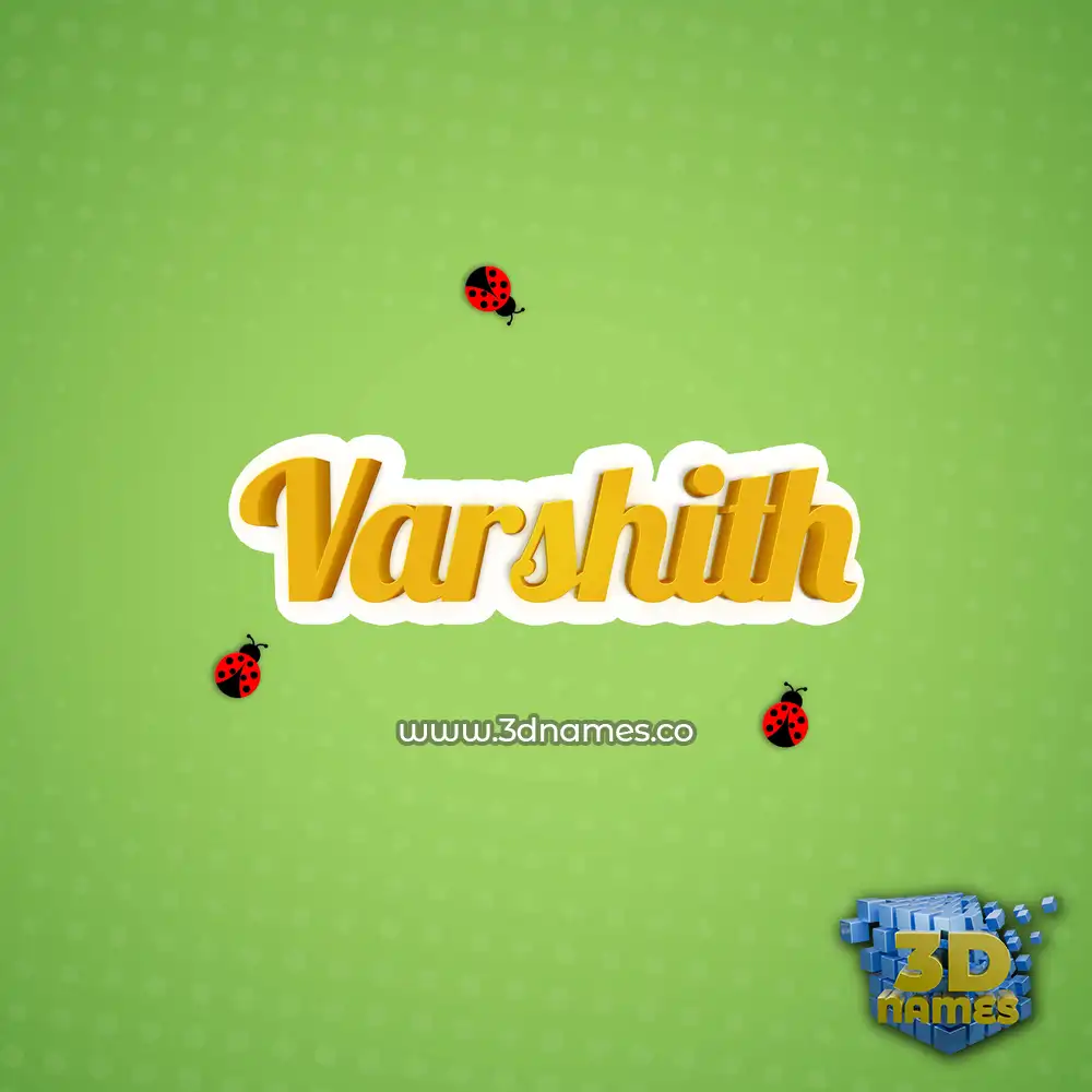 varshith in Ladybugs style - 3D name wallpaper