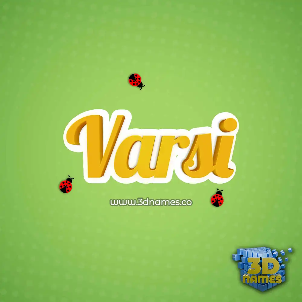varsi in Ladybugs style - 3D name wallpaper