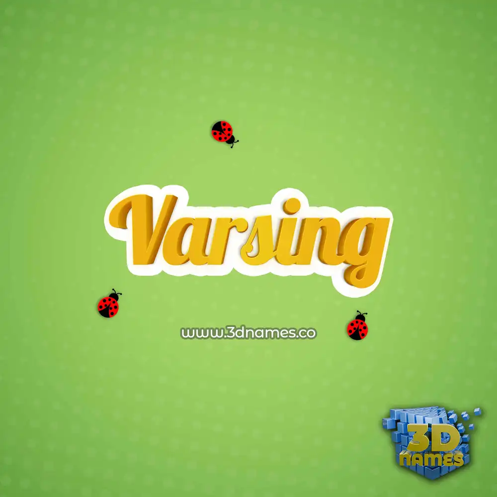 varsing in Ladybugs style - 3D name wallpaper