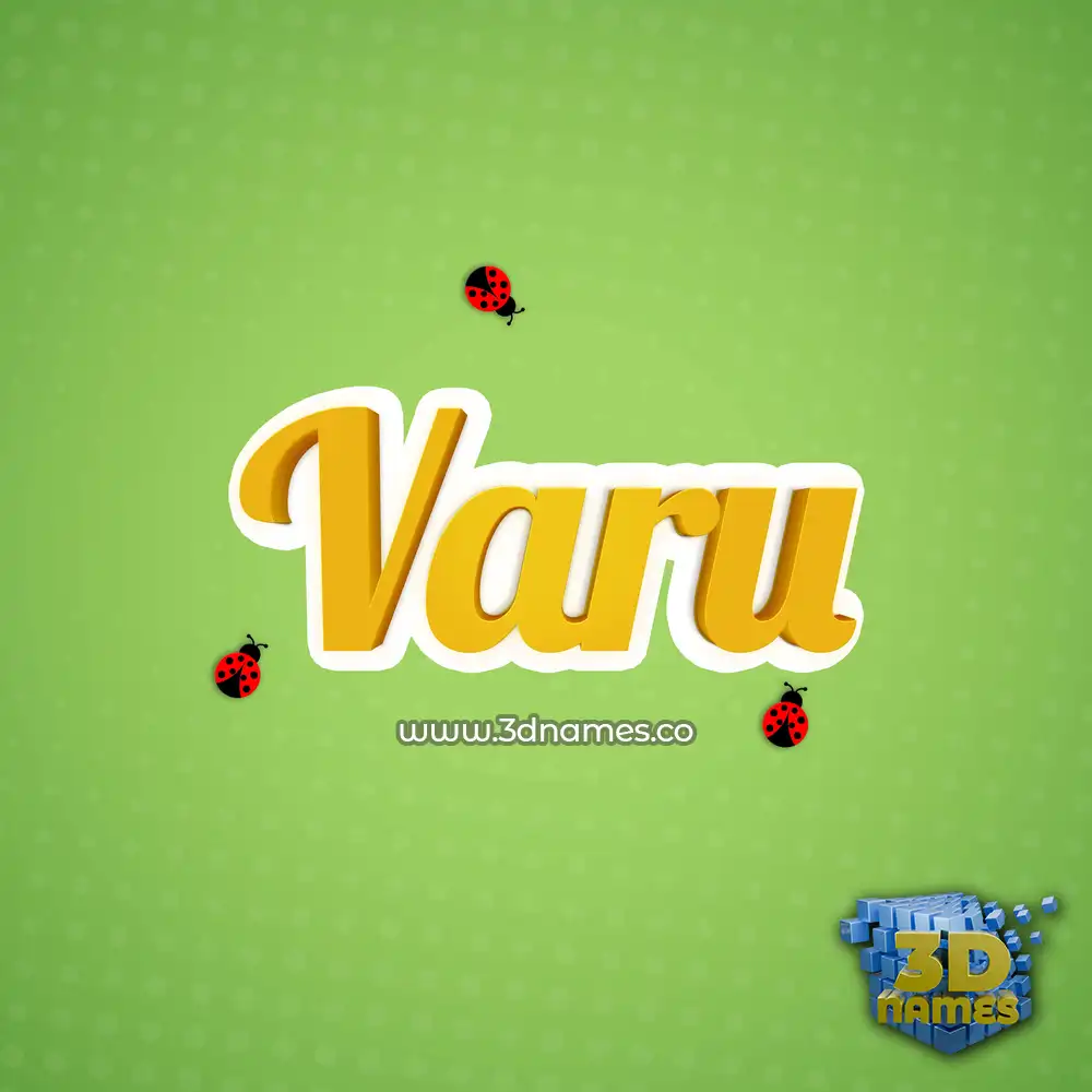 varu in Ladybugs style - 3D name wallpaper