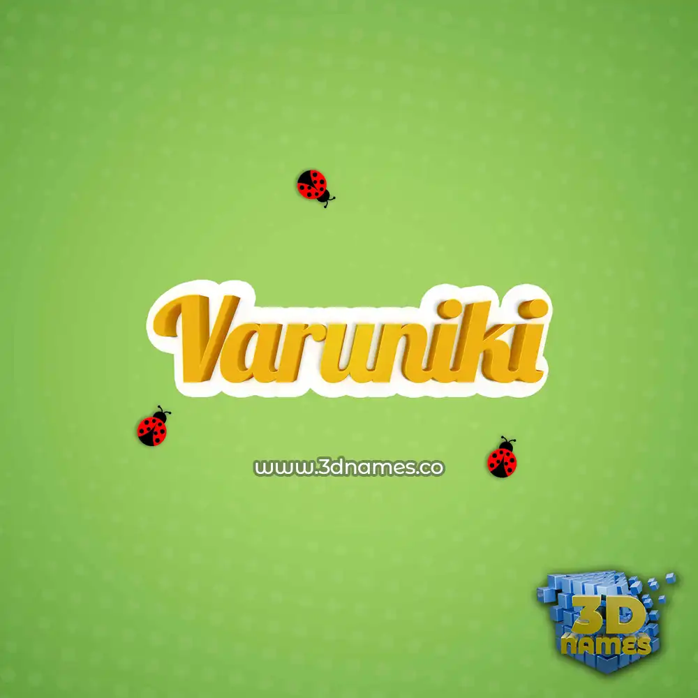 varuniki in Ladybugs style - 3D name wallpaper