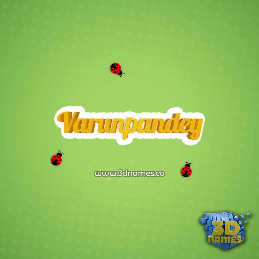 varunpandey in Ladybugs style - 3D name wallpaper
