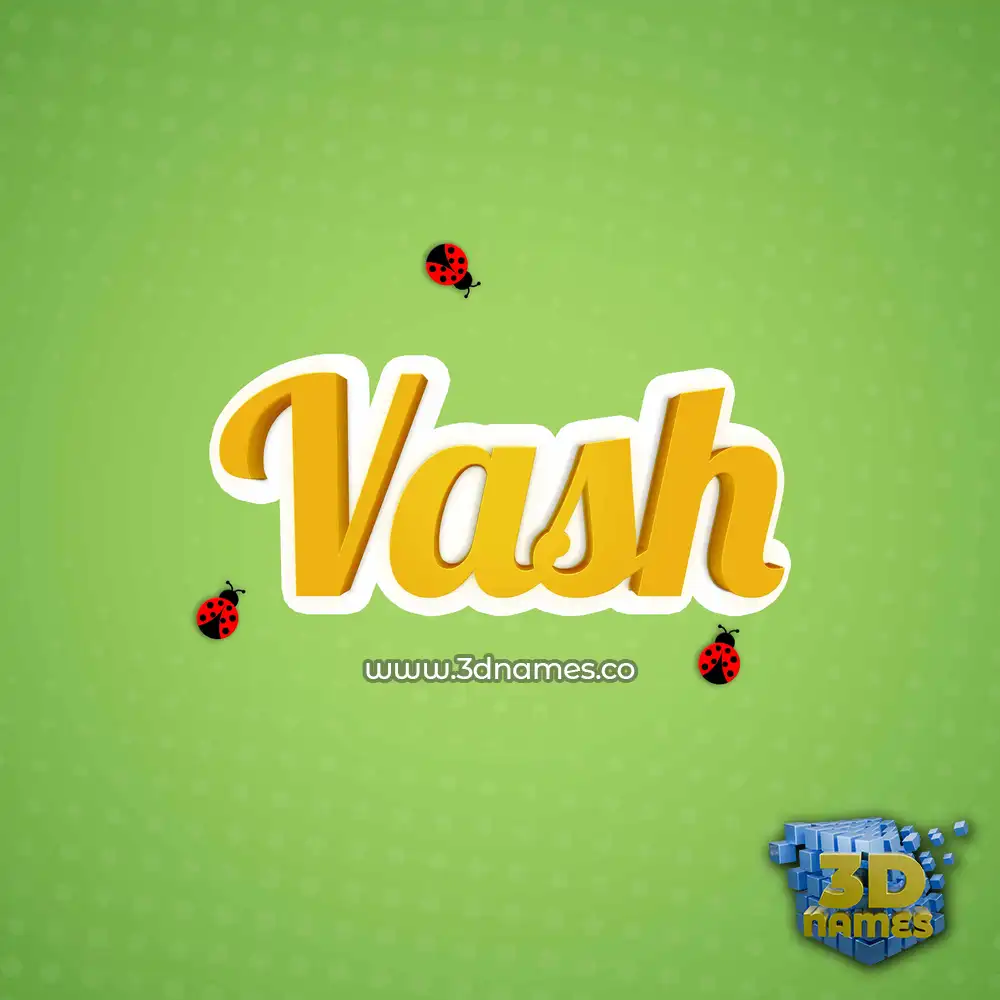 vash in Ladybugs style - 3D name wallpaper